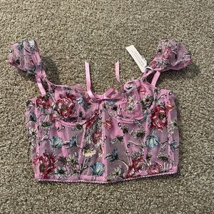 NWT Victorias Secret Mesh Corset Top